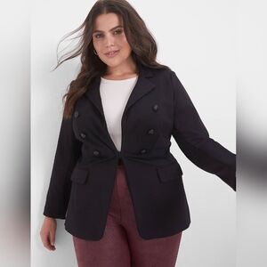 Lane Bryant The Bryant Blazer Charcoal Gray Jacket Women's Plus Size 28
